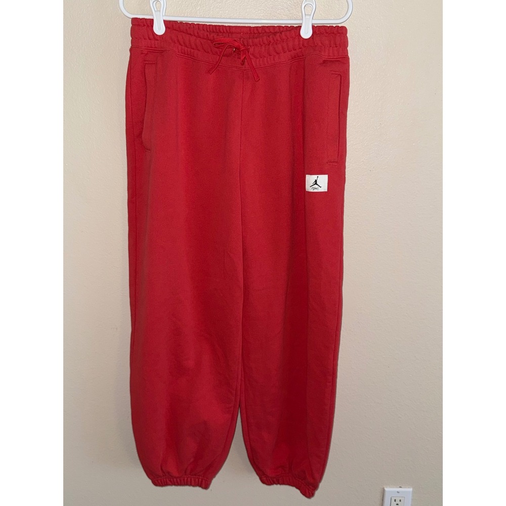 Jordan Flight Fleece Sweatpants Coral Loose Fit Joggers Womens Medium DQ4607-687
